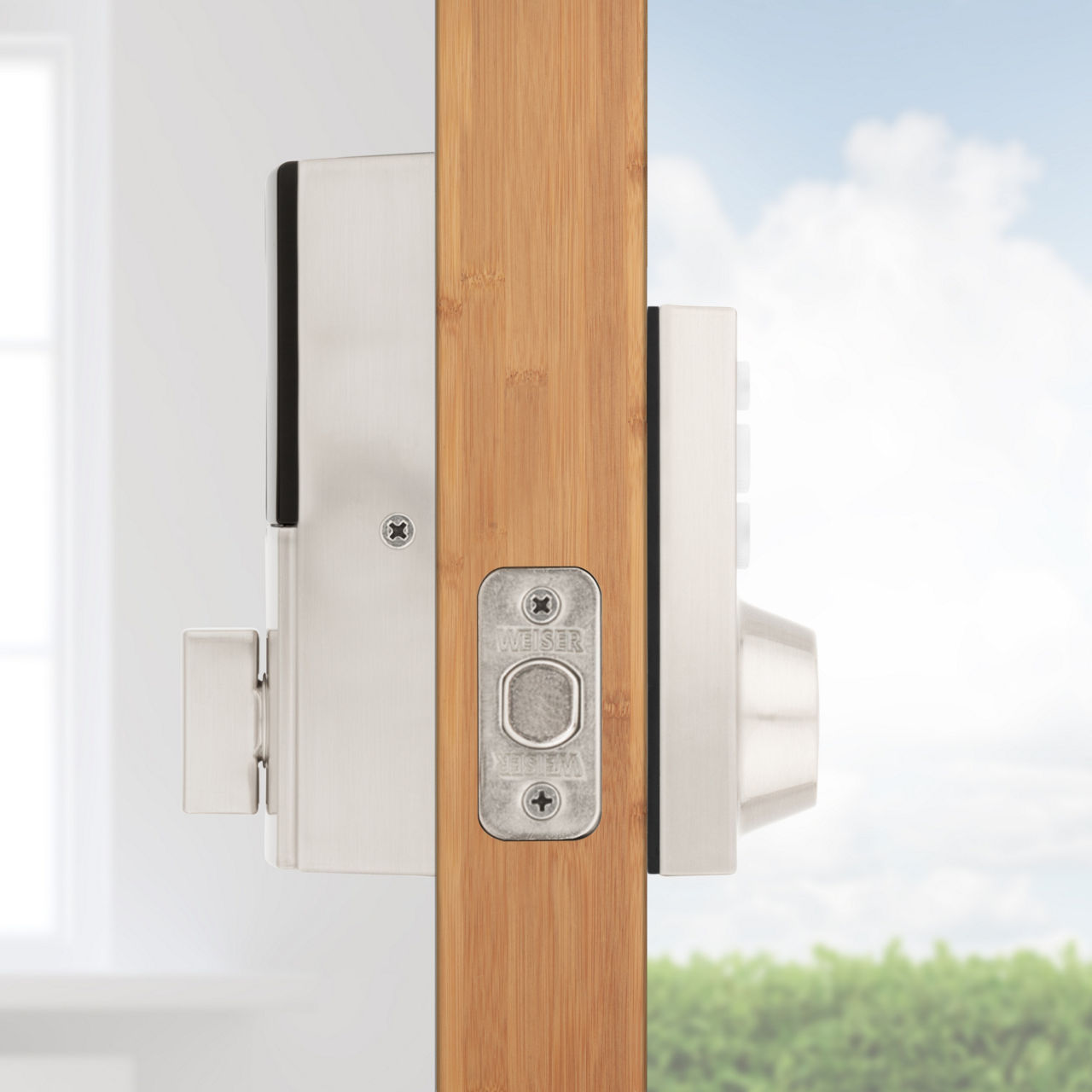 Weiser HC620 CNT Home Connect 620 Keypad Connected Smart Lock with Z-Wave 700 Chipset, Satin Nickel