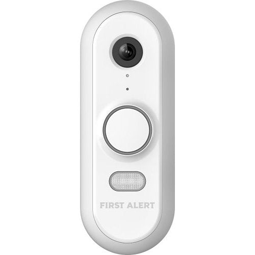 First Alert CAMW-WDB VX1 HD Video Doorbell Camera, White/Gray Trim